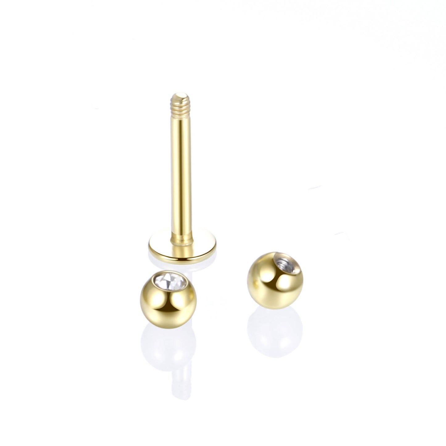 Fashion Punk Stainless Steel Zircon Lip Stud Piercing Jewelry