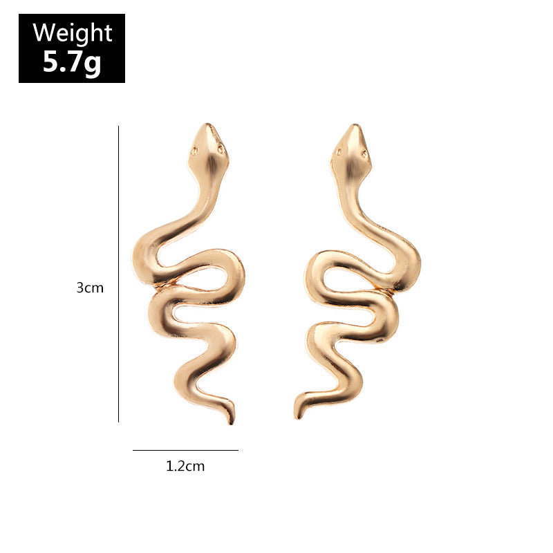 Fashion Creative Metal Snake Hoop Earrings