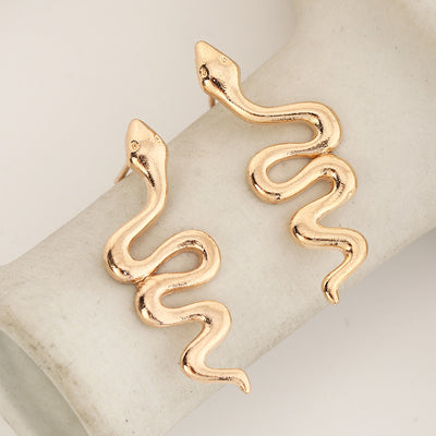 Fashion Creative Metal Snake Hoop Earrings