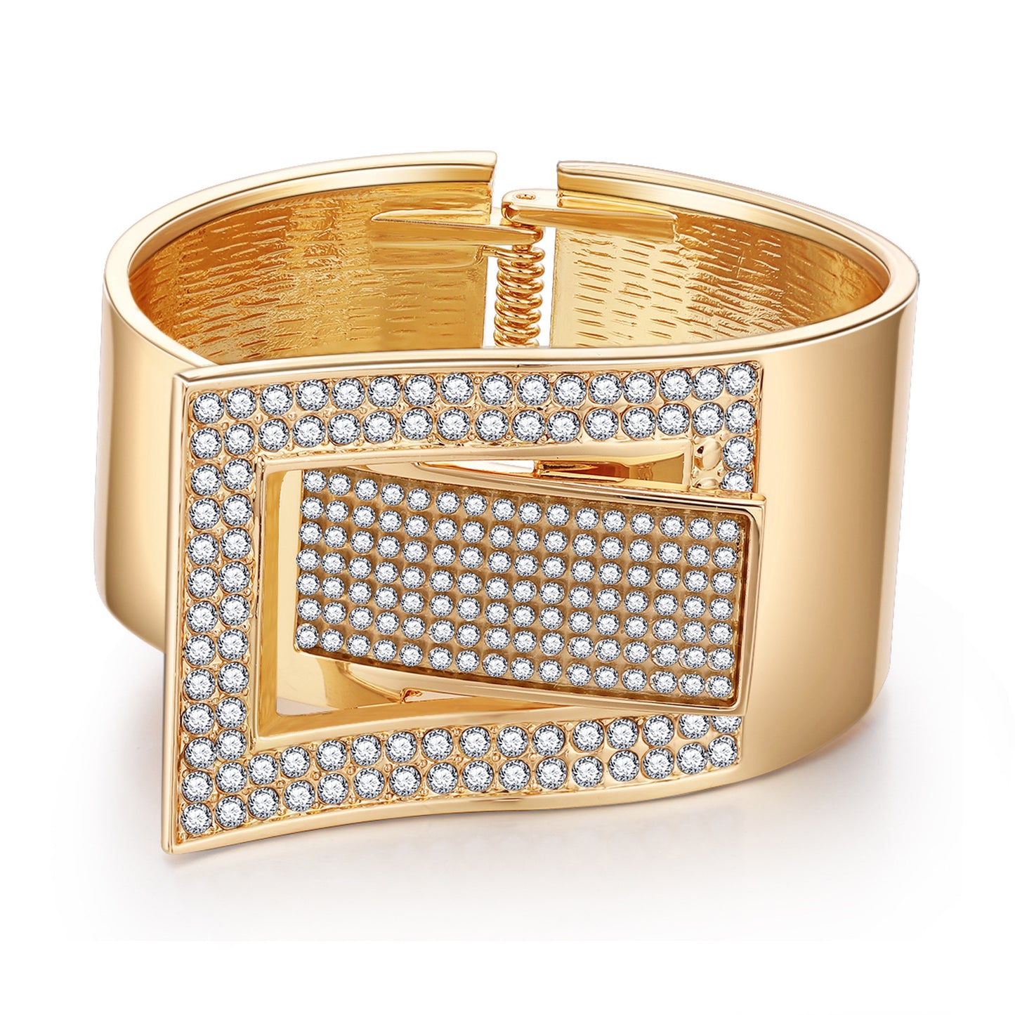 Fashion Creative Alloy Bracelet with Diamond Belt Buckle Design