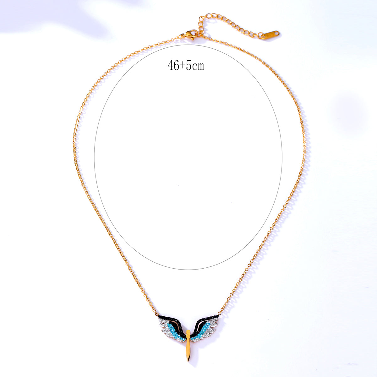 Creative Stainless Steel Angel Wings Clavicle Chain Necklace