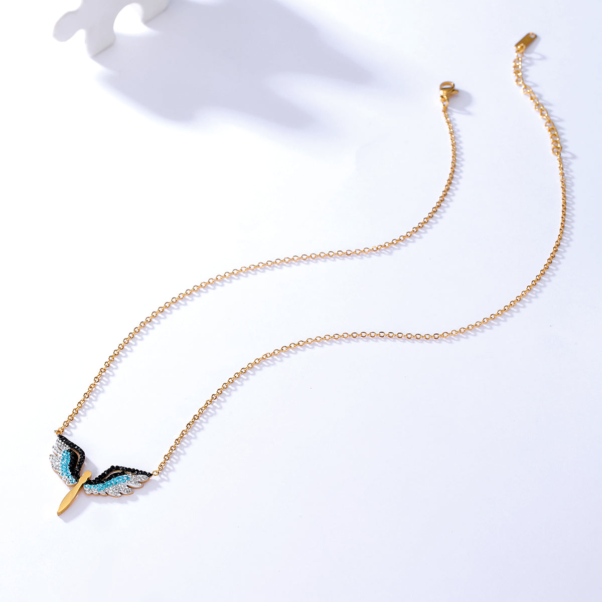 Creative Stainless Steel Angel Wings Clavicle Chain Necklace