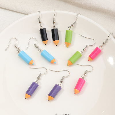 Fashion Cute Quirky Pencil Earrings for Women