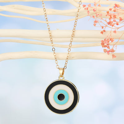 Fashion Evil Eye Pendant Necklace - Trendy Turkish Blue Eye Charm for Couples