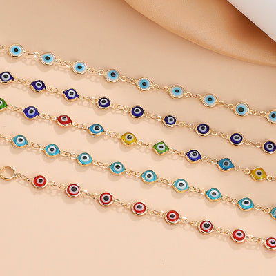 Fashion Evil Eye Enamel Alloy Women's Bracelet