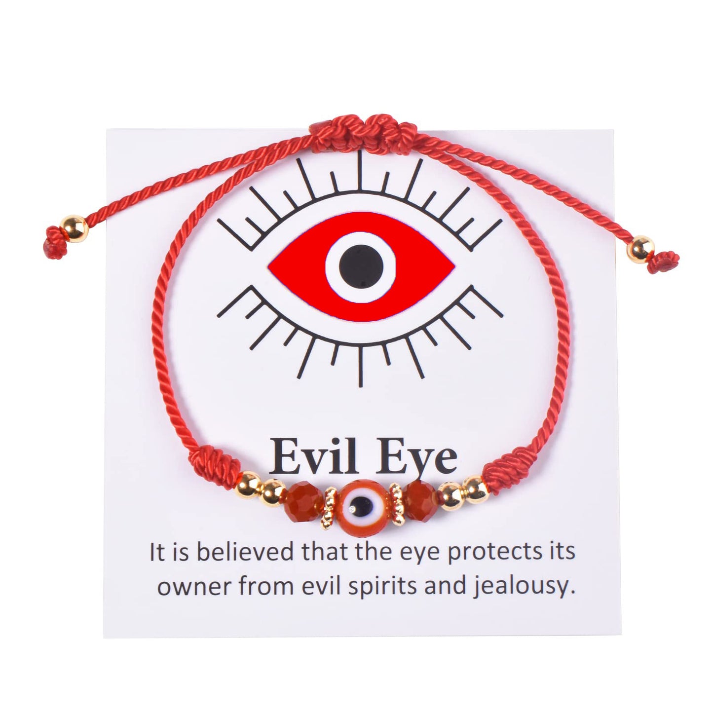 Fashion Devil's Eye Acrylic Adjustable Rope Women's Bracelet