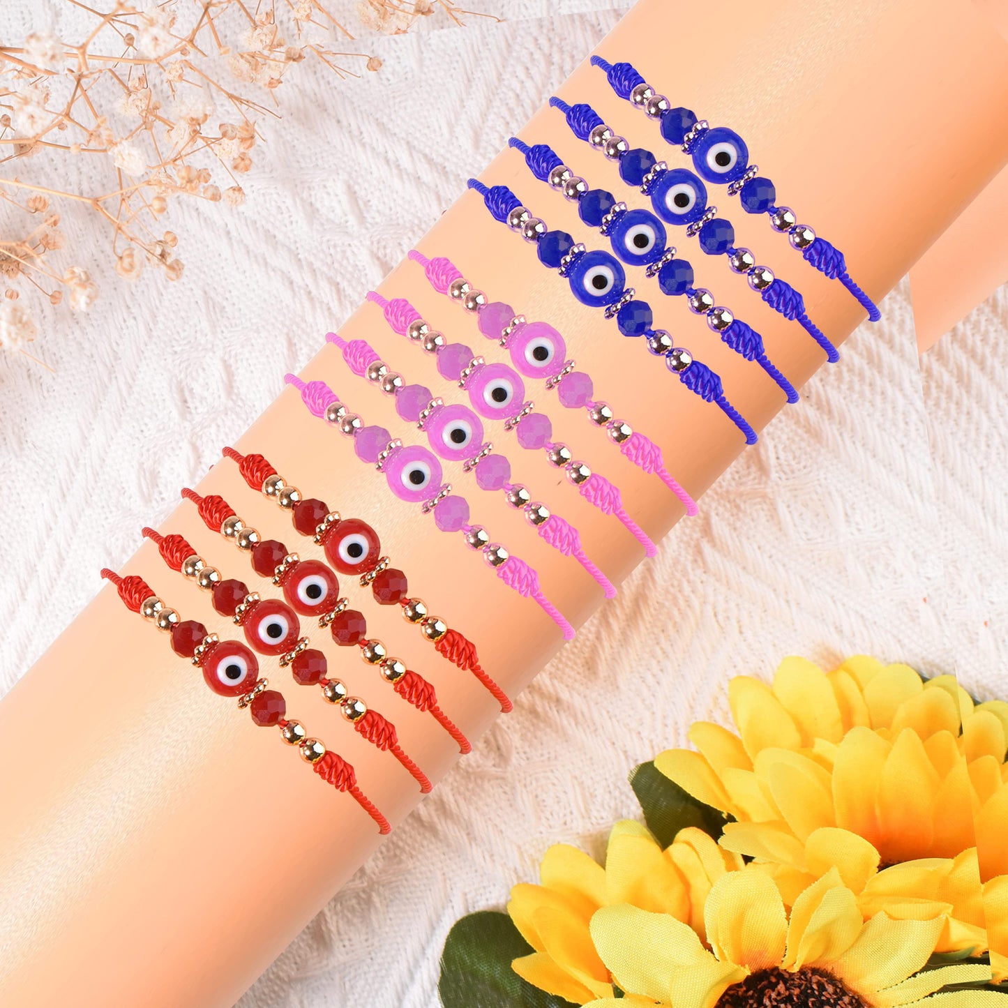 Fashion Devil's Eye Acrylic Adjustable Rope Women's Bracelet