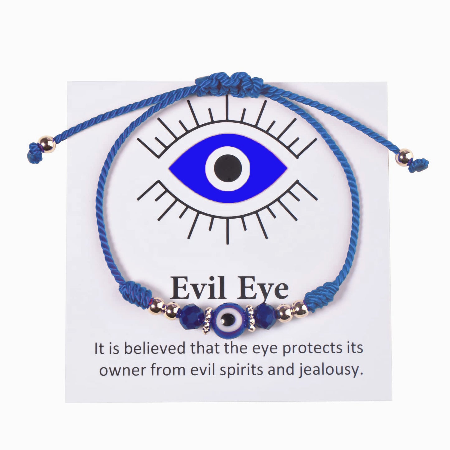 Fashion Devil's Eye Acrylic Adjustable Rope Women's Bracelet