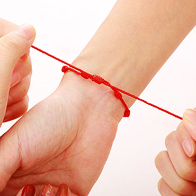 Fashion Evil Eye Palm Alloy Glass Rope Knitted Unisex Bracelet