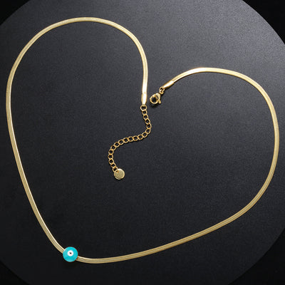 Fashion Devil's Eye Stainless Steel Blade Pendant Necklace