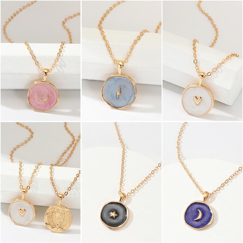 Fashion Stars Moon Heart Pendant Necklace