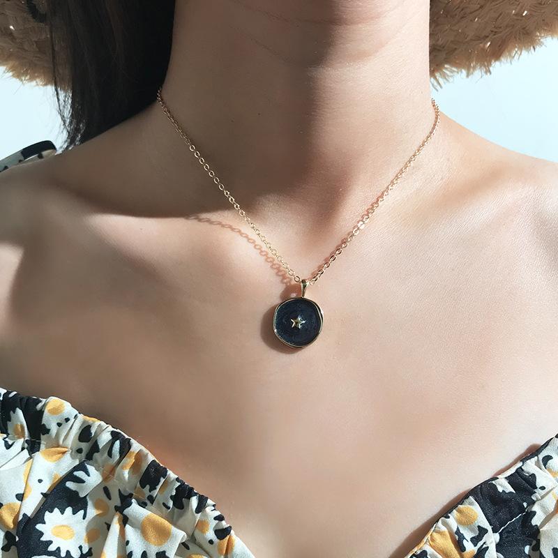 Fashion Stars Moon Heart Pendant Necklace