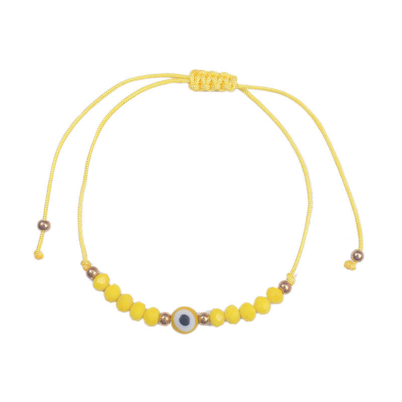 Fashion Crystal Eye Rope Knitted Unisex Bracelet