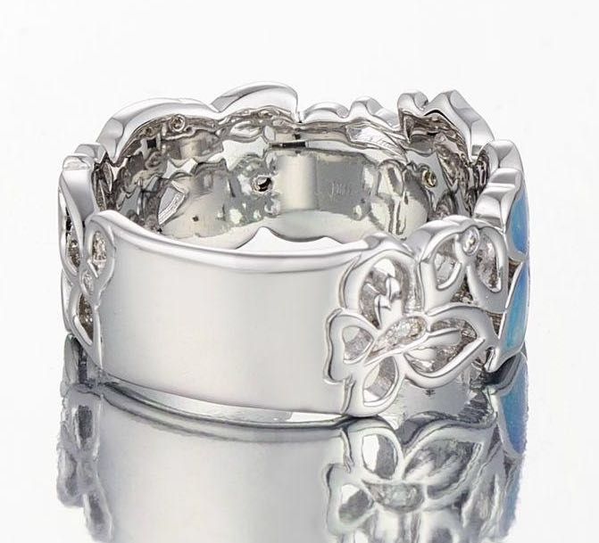 Fashion Flower Butterfly Animal Shape Ring - Contrast Color Design