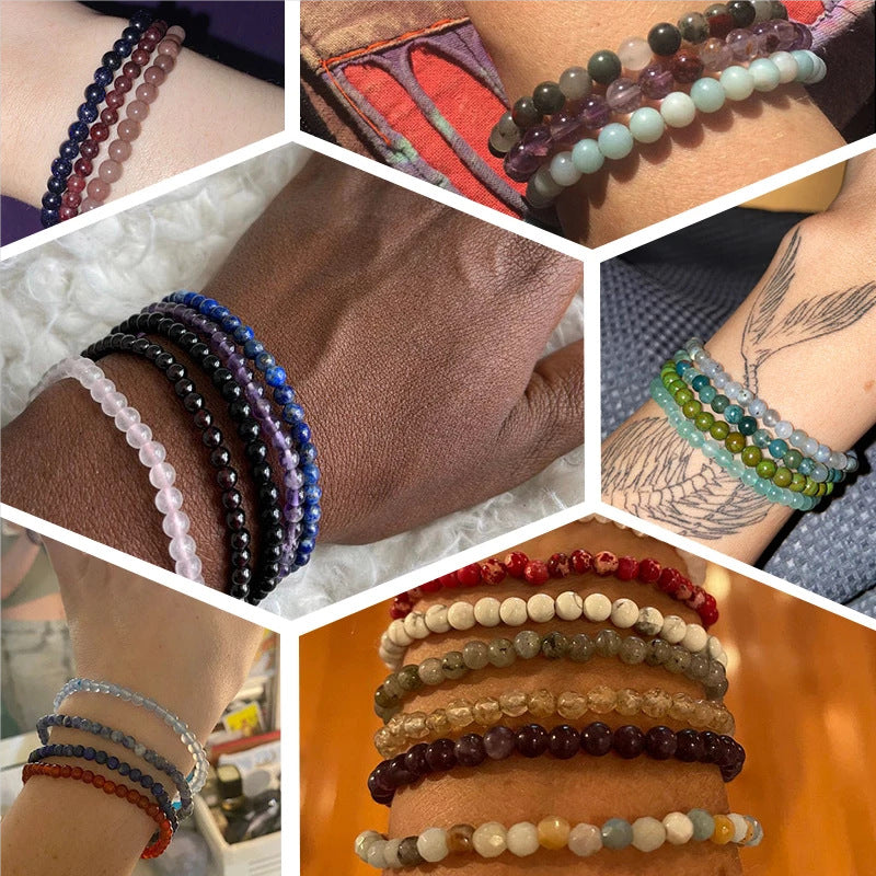 Fashion Geometric Natural Stone Beaded Friendship Bracelet