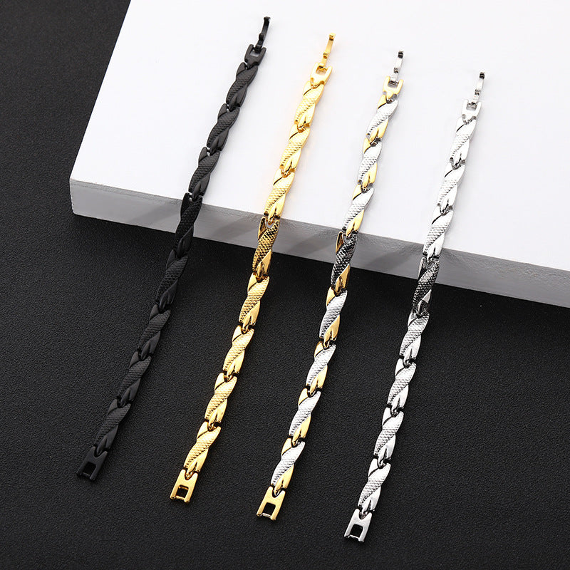 Geometric Alloy Plated Unisex Dragon Pattern Bracelet 7mm Wide