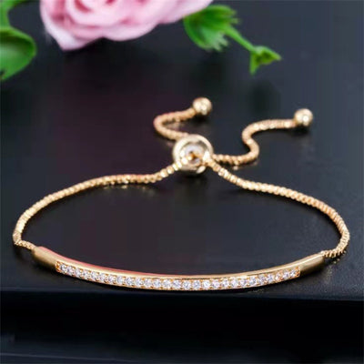 Fashion Geometric Rhinestone Adjustable Women's Bracelet