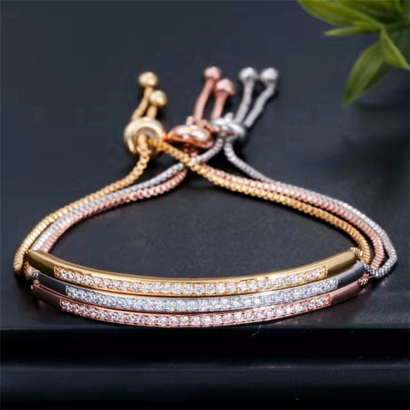Fashion Geometric Rhinestone Adjustable Women's Bracelet
