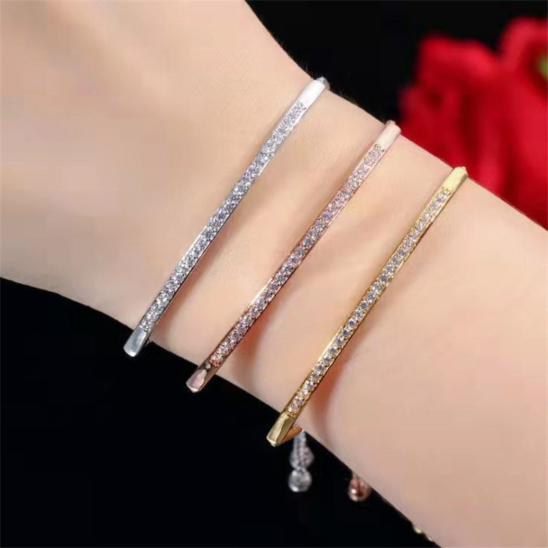 Fashion Geometric Rhinestone Adjustable Women's Bracelet
