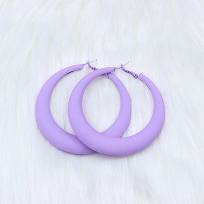 Geometric Metal Colorful Hoop Earrings for Women