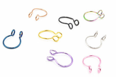 Fashion Geometric Metal Star Faux Nose Ring Piercing Jewelry for Women