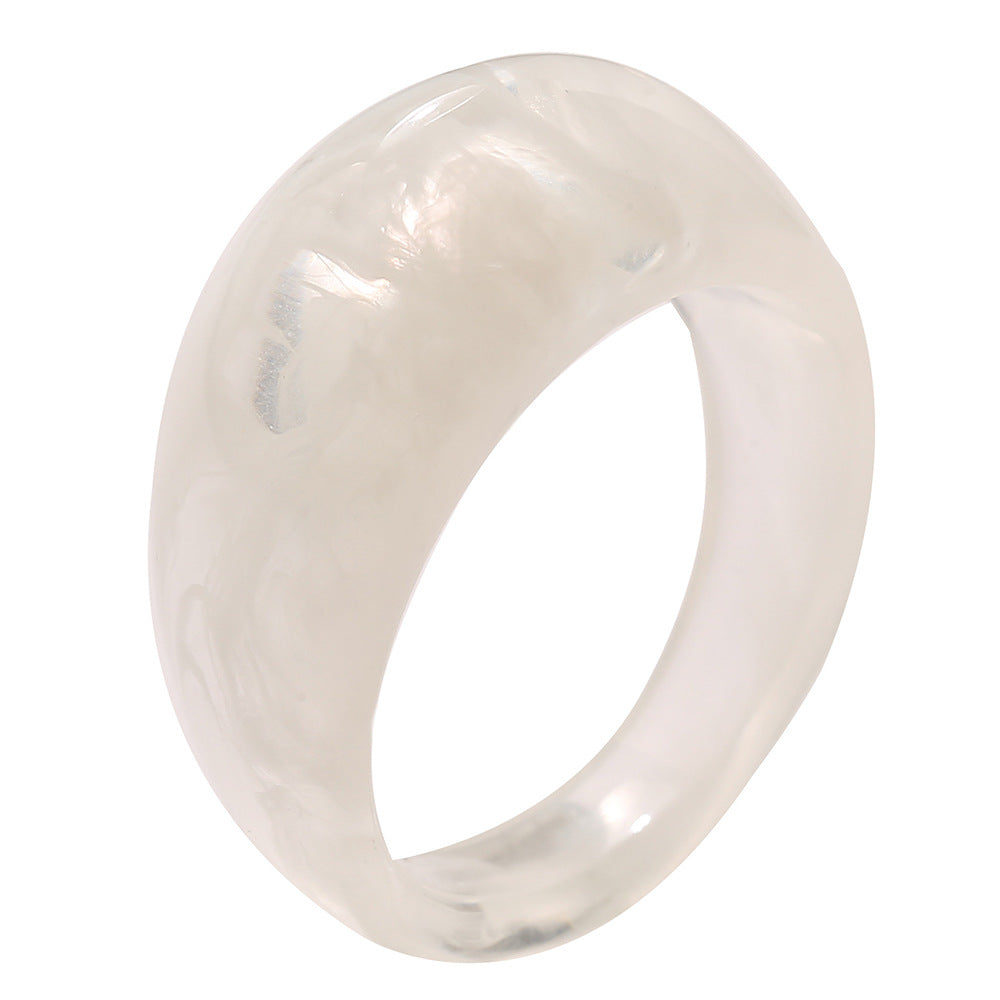 Geometric Resin Transparent Minimalist Women's Rings