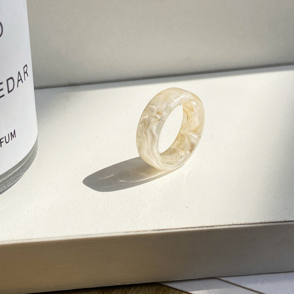 Geometric Resin Transparent Minimalist Women's Rings