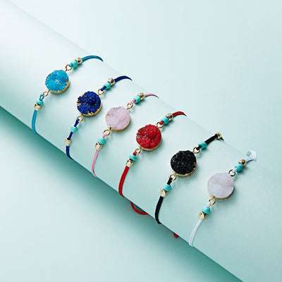 Geometric Resin Crescent Adjustable Unisex Bracelets