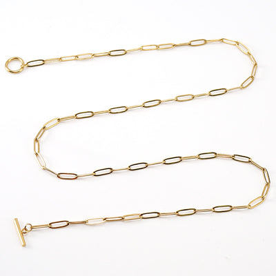 Geometric Gold Plated Stainless Steel Clavicle Chain Necklace