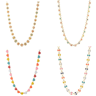 Geometric Heart Pendant Stainless Steel Necklace for Women