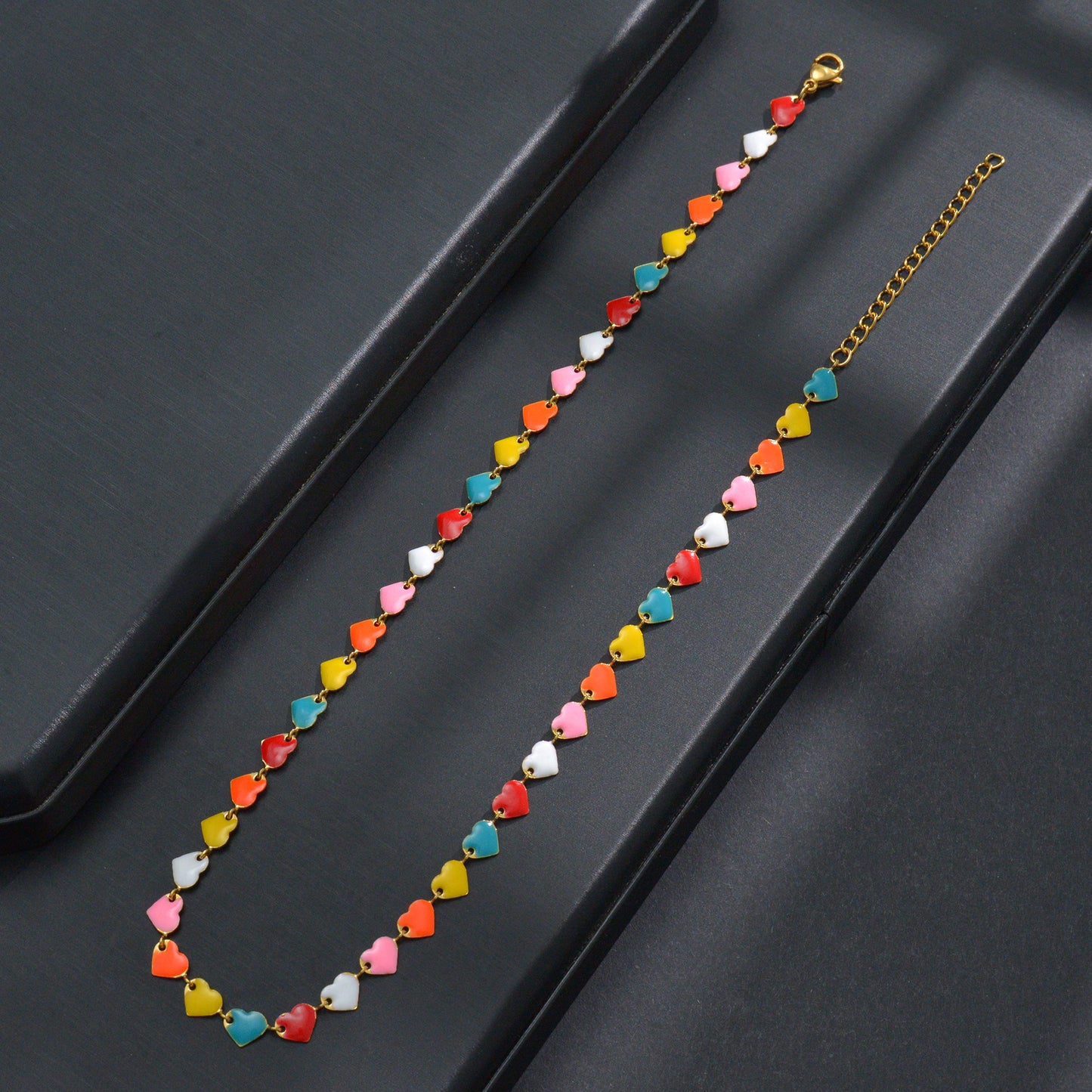 Geometric Heart Pendant Stainless Steel Necklace for Women