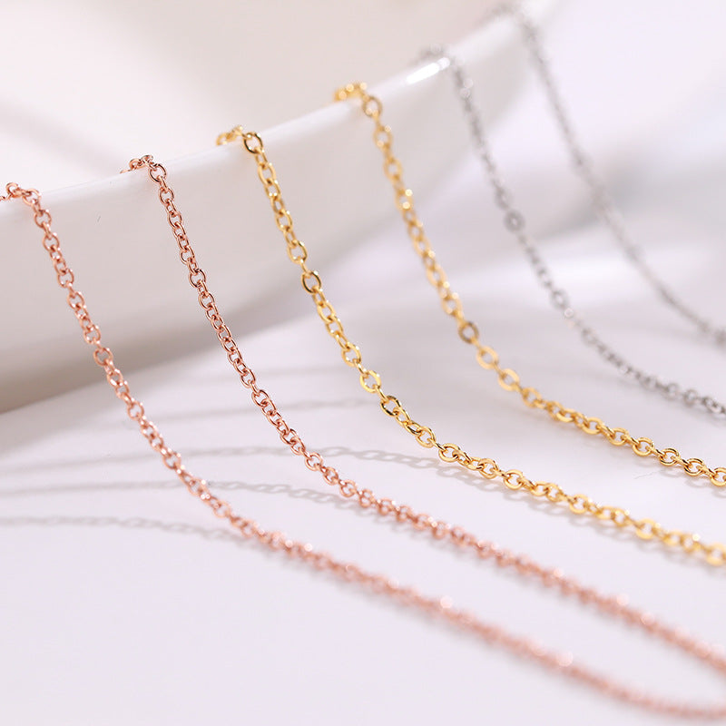 Geometric Stainless Steel 18k Rose Gold Plated Necklace