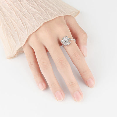 Adjustable Golden Star Moon Zircon Rotating Copper Ring