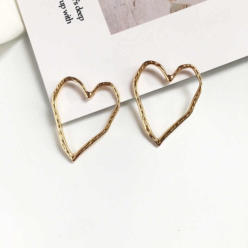 Fashion Heart Alloy Earrings Set