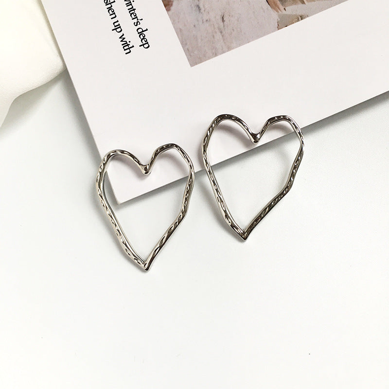 Fashion Heart Alloy Earrings Set