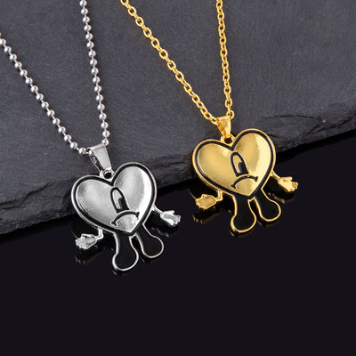 Fashion Heart Alloy Chain Unisex Pendant Necklace