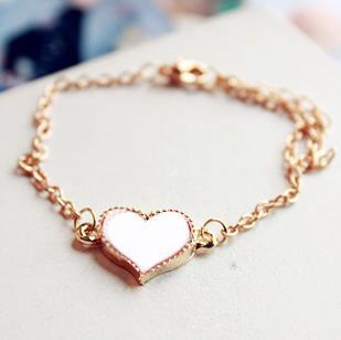 Fashion Heart Clover Alloy Plated Women's Bracelet