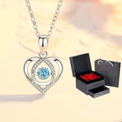 Fashion Heart Shape Zircon Pendant Necklace for Women - Elegant Gift for Her