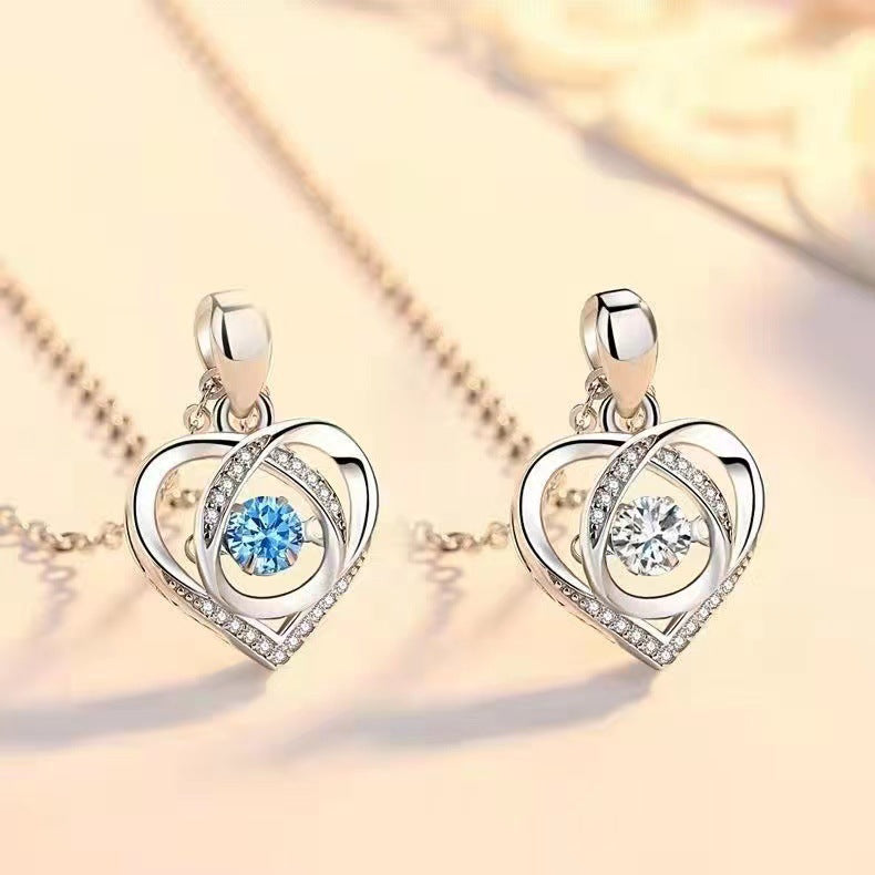Fashion Heart Shape Zircon Pendant Necklace for Women - Elegant Gift for Her