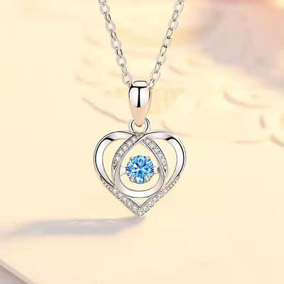 Fashion Heart Shape Zircon Pendant Necklace for Women - Elegant Gift for Her