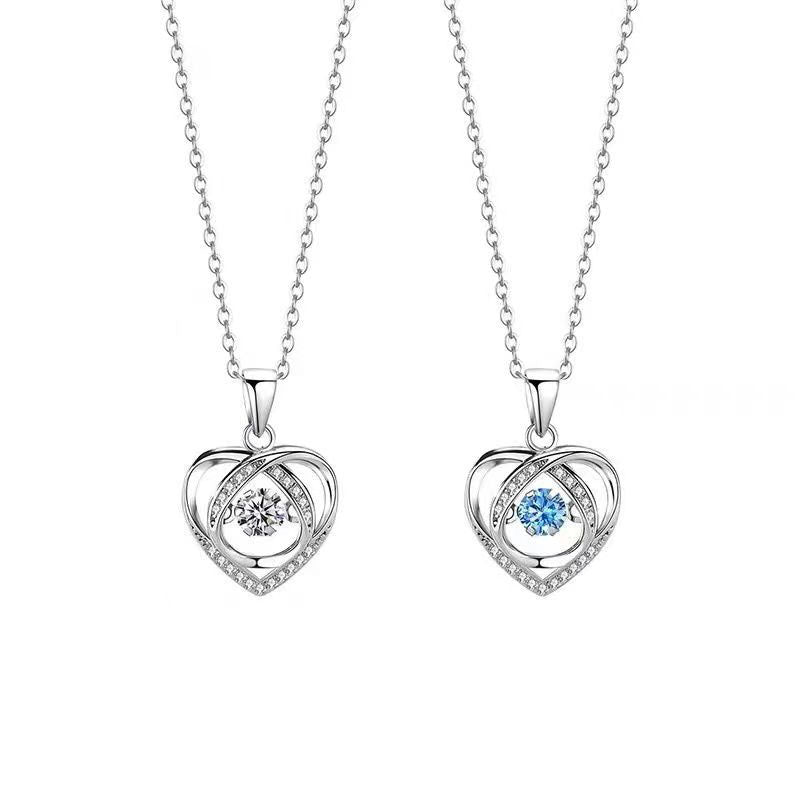 Fashion Heart Shape Zircon Pendant Necklace for Women - Elegant Gift for Her
