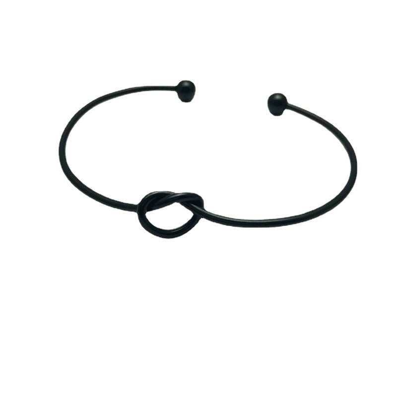 Fashion Heart Bow Knot Open Cuff Metal Women's Bangle Bracelet