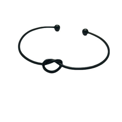 Fashion Heart Bow Knot Open Cuff Metal Women's Bangle Bracelet