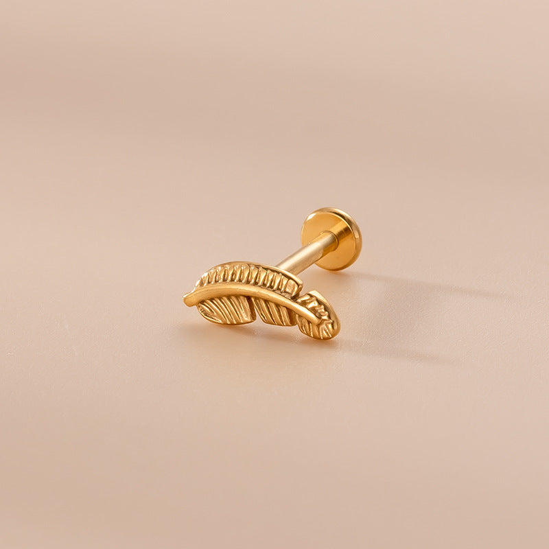 Heart Shape Snake Metal Plating Stainless Steel Labret Piercing Jewelry