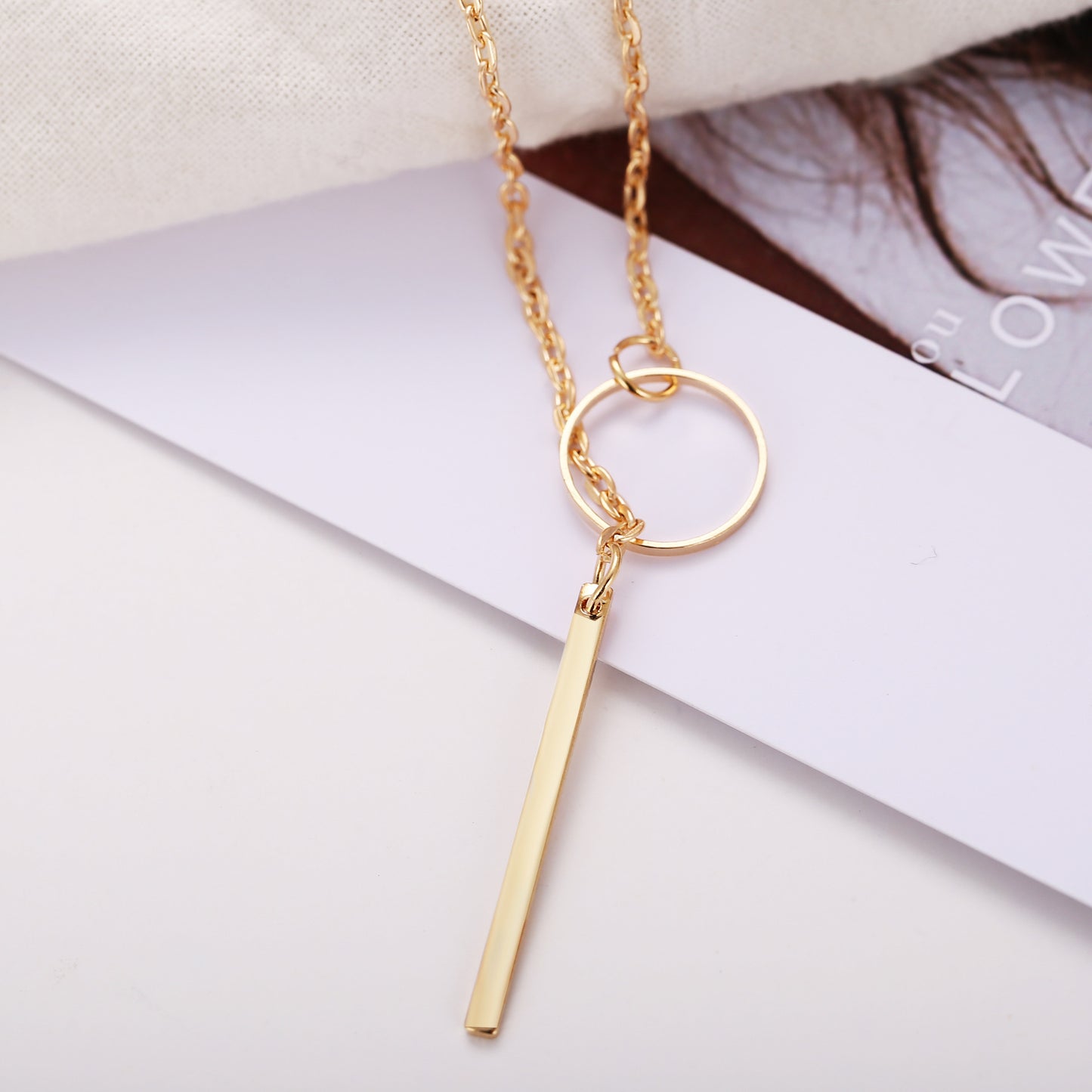 Fashion Jewelry Minimalist Metal Circle Short Necklace Choker