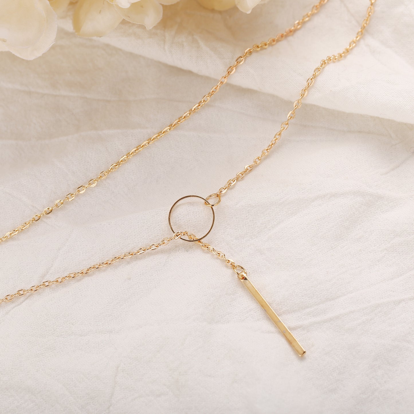 Fashion Jewelry Minimalist Metal Circle Short Necklace Choker