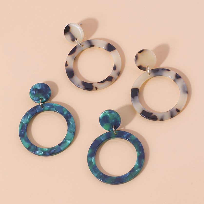 Acrylic Acetate Leaf Design Statement Drop Earrings for Women