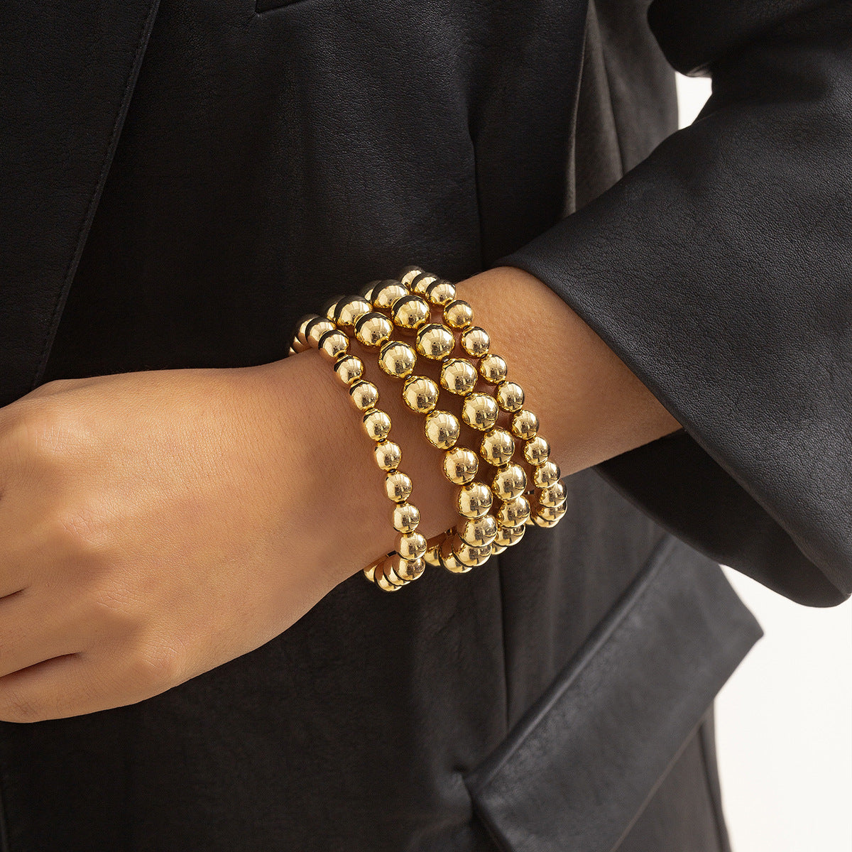Fashion Multi-layered Geometric Punk Necklace and Bracelet Set