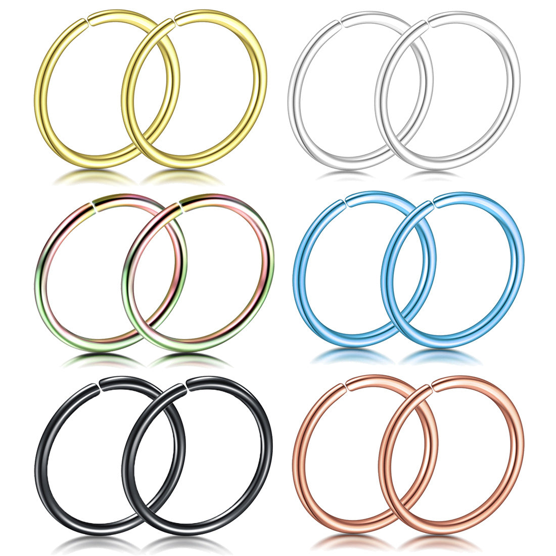 Fashion Stainless Steel Multi-Functional Nose and Ear Hoop Ring