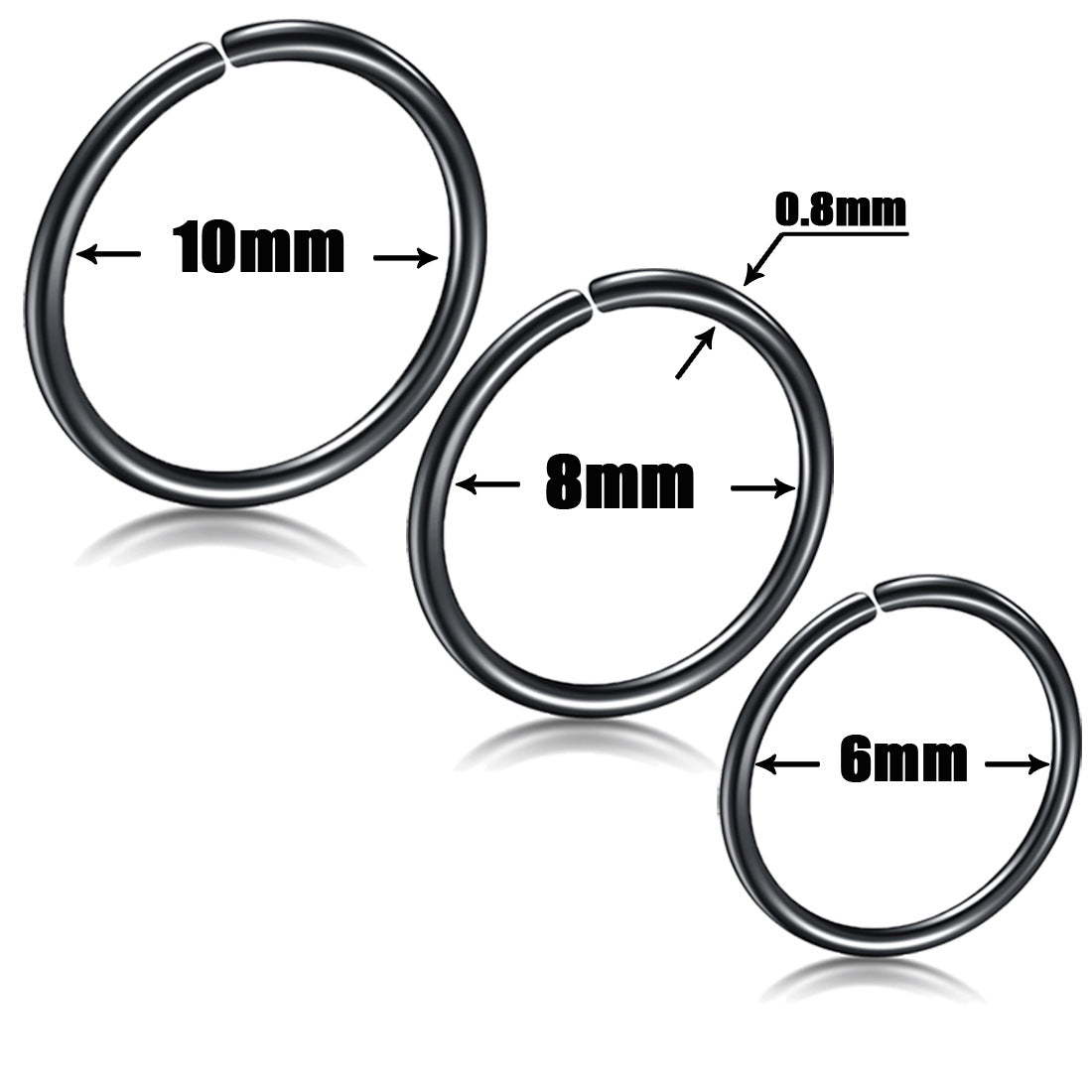 Fashion Stainless Steel Multi-Functional Nose and Ear Hoop Ring